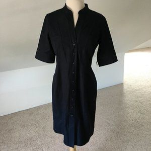 Denim Knee Length Full Button Dress NWT